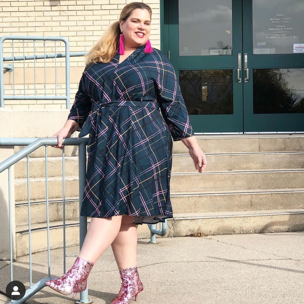 Eloquii plaid dress!